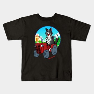 Tractor Critters Border Collie Kids T-Shirt